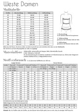 Papierschnittmuster Weste Damen Fadenkäfer